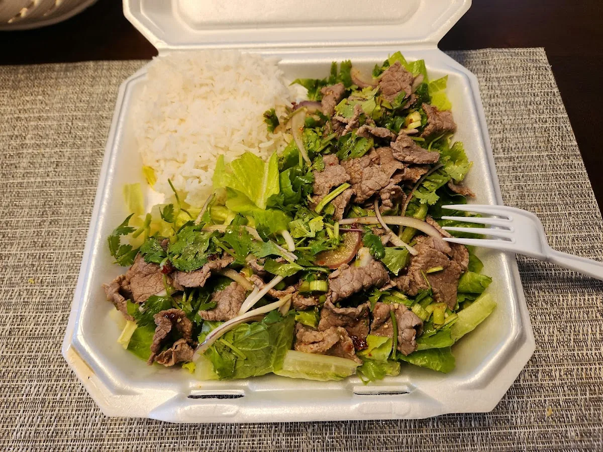 Beef Salad at Polly's Thai Food, Lawton OK